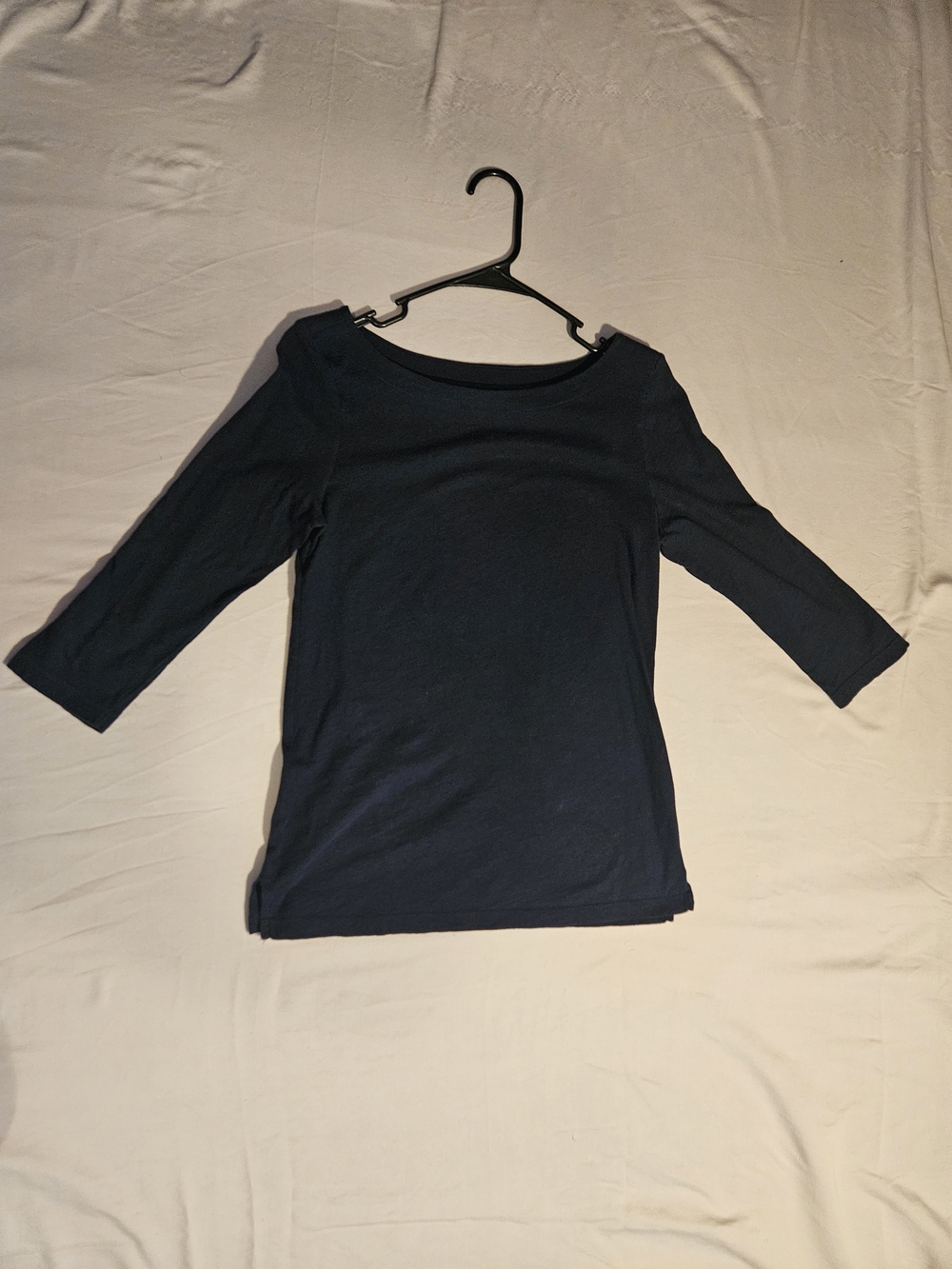 LOFT Navy Boatneck 3/4 Sleeve Women's Tee